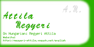 attila megyeri business card